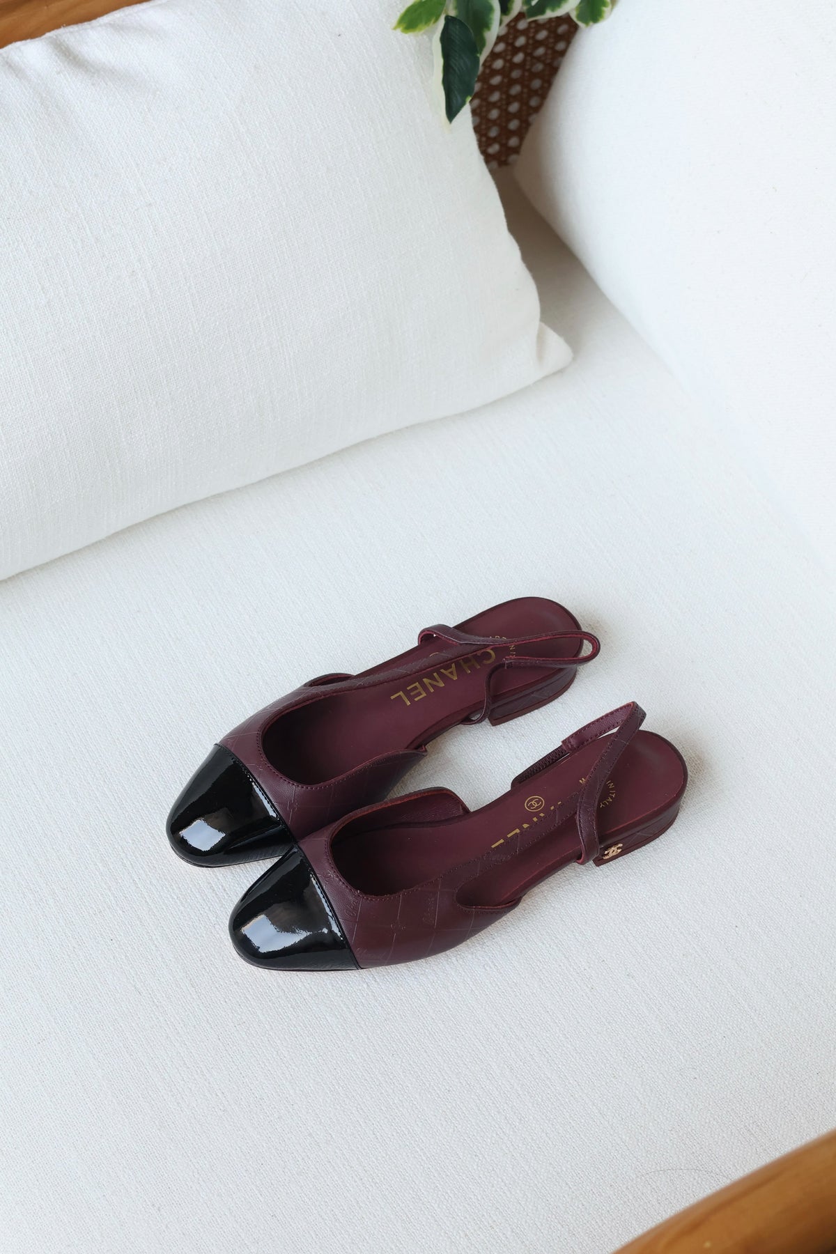 Chanel Slingback Cap-Toe Shoes