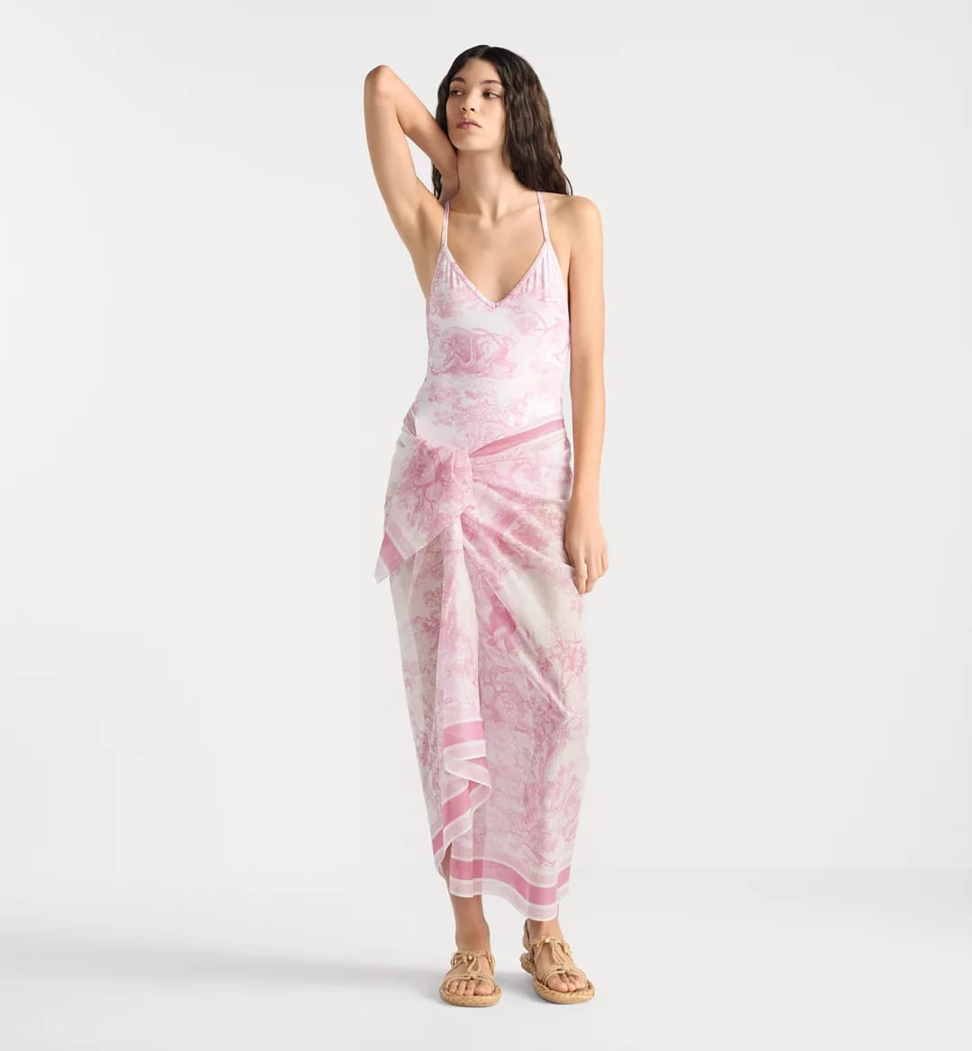 Dior Toile de Jouy Pink One-Piece Swimsuit