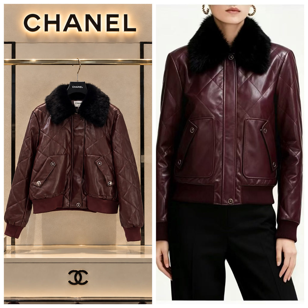 CHANEL Quilted Collar Jacket