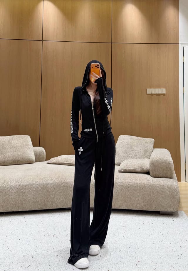 Chrome Hearts Style Casual Lounge Set