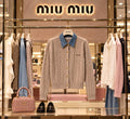 MIU MIU Denim-Collar Cardigan
