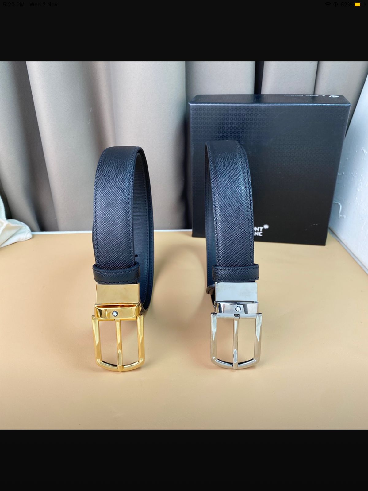 Montblanc Horseshoe Buckle Leather Belt