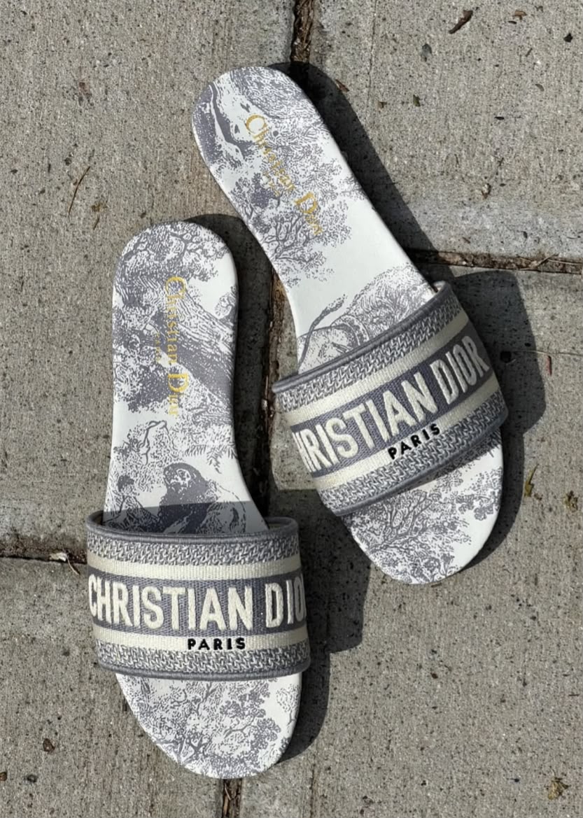 DIOR Printed Slide Flats