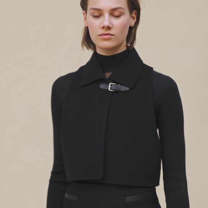 Hermès Cropped Cape Jacket