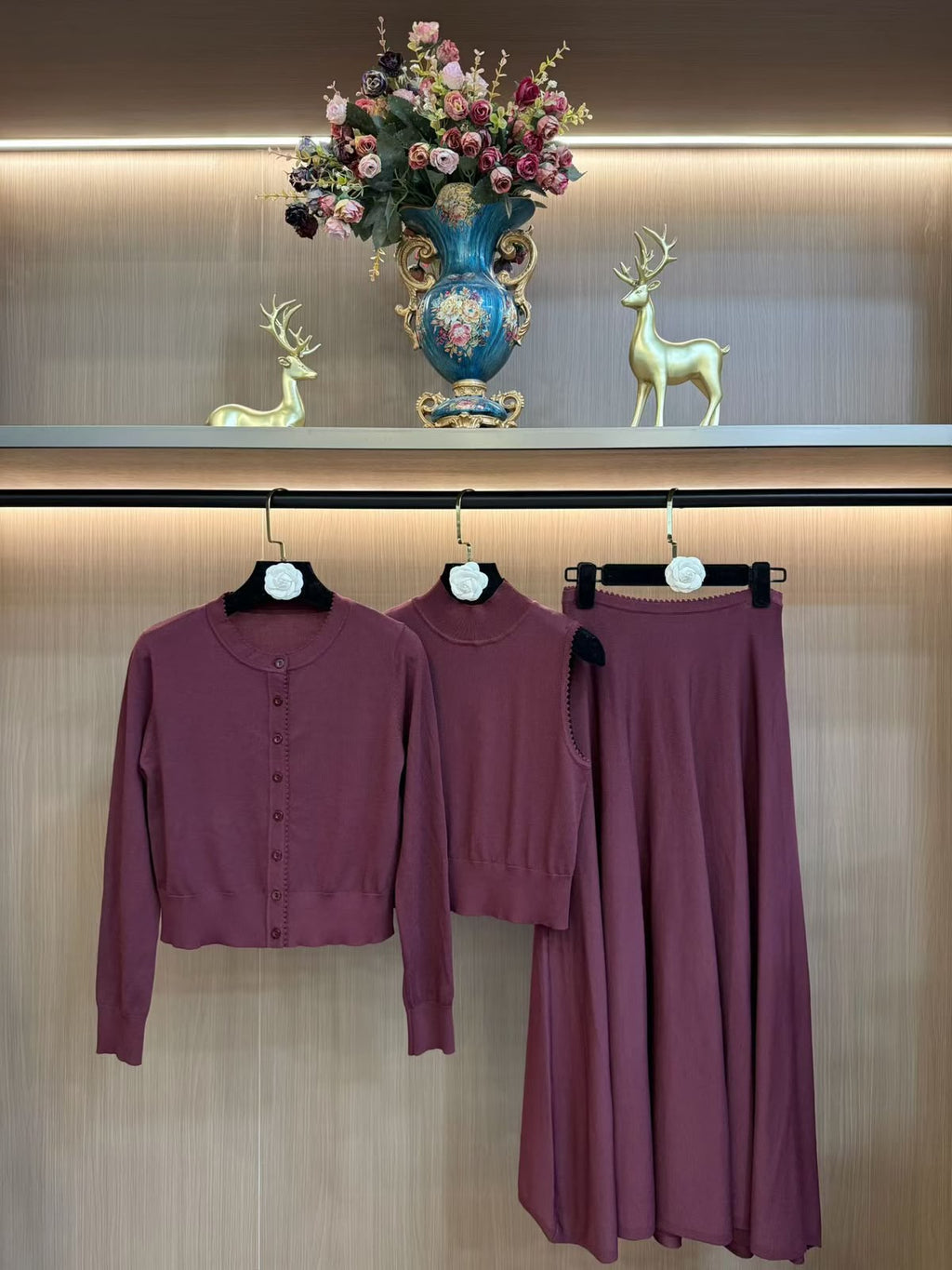 Sandro Knit Three-Piece Outfit Set