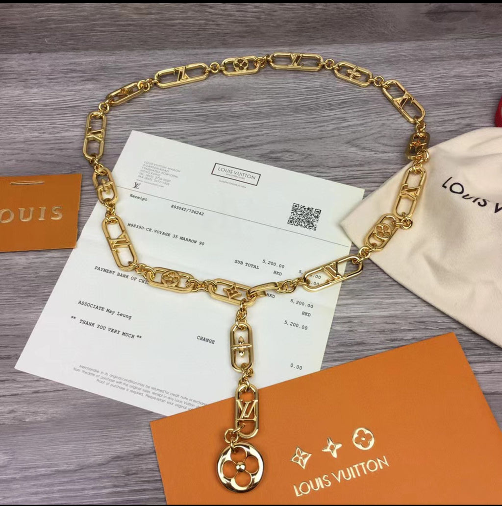 LOUIS VUITTON Monogram Chain Belt