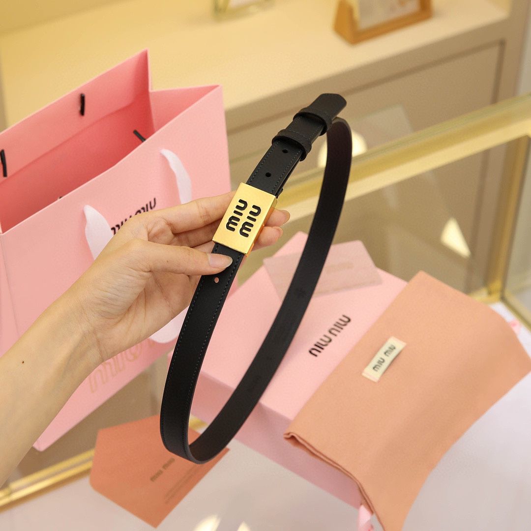 miu miu - leather belt