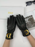 Dior Gold Letter Gloves