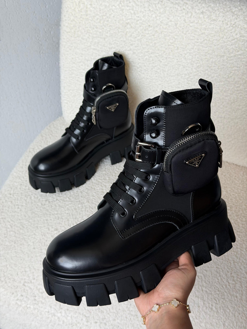 Prada Monolith Leather