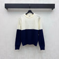 Loewe Colorblock Crewneck Knit Sweater with Anagram