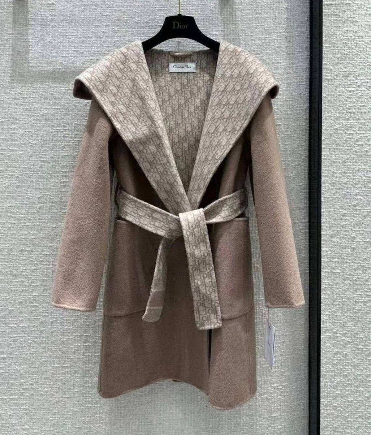 Christian Dior Oblique Reversible Belted Wool Coat / Jacket