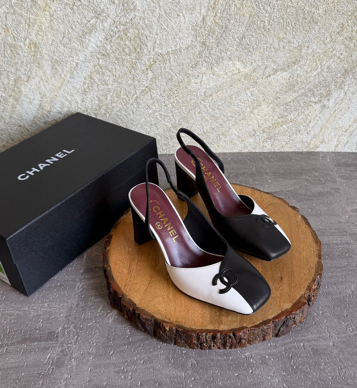 Chanel Slingbacks in Lambskin and Patent