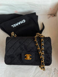 Chanel Classic Flap Bag - Velvet & Denim  20 CM