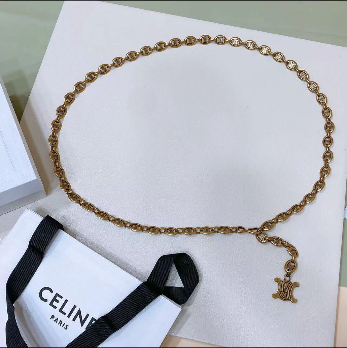 Celine Triomphe Chain Belt