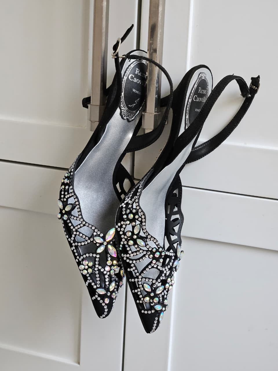 René Caovilla Cleo Crystal-Embellished