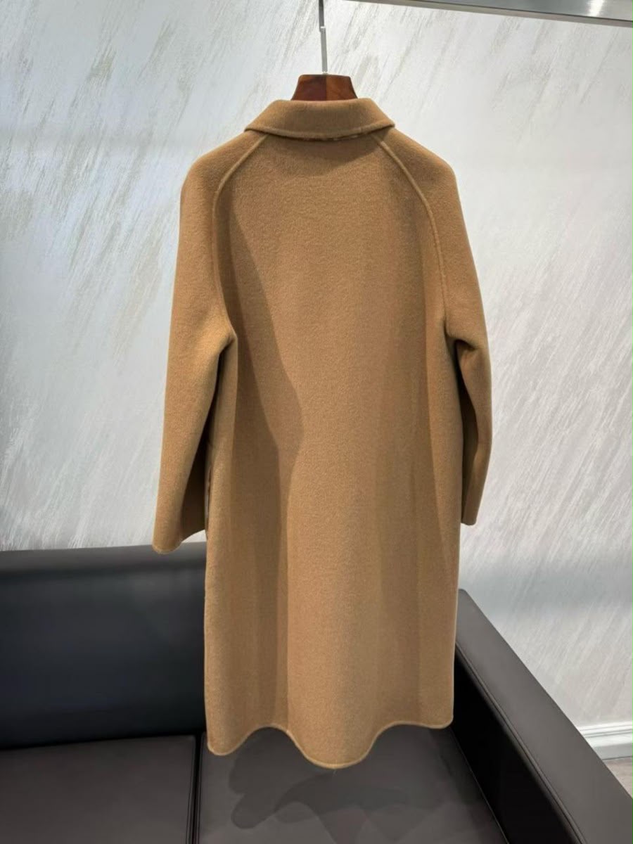 Hermès — Long Zipped Cashmere Coat