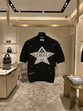 Dior Short-Sleeve Star Knit Sweater