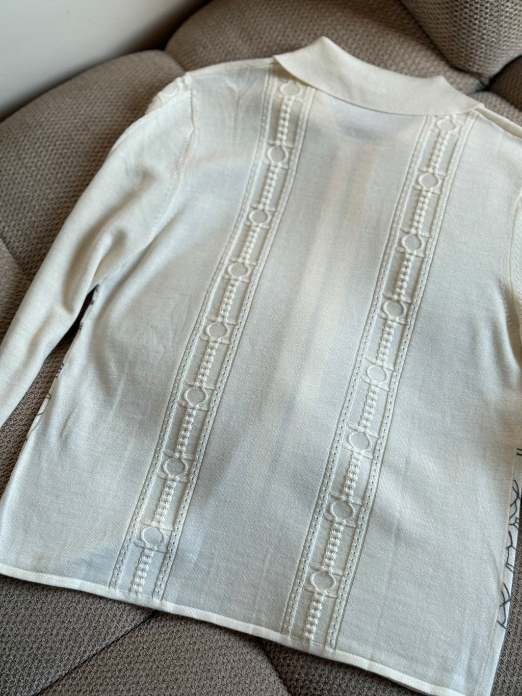Hermès Object Motif Zip-Up Knit Cardigan