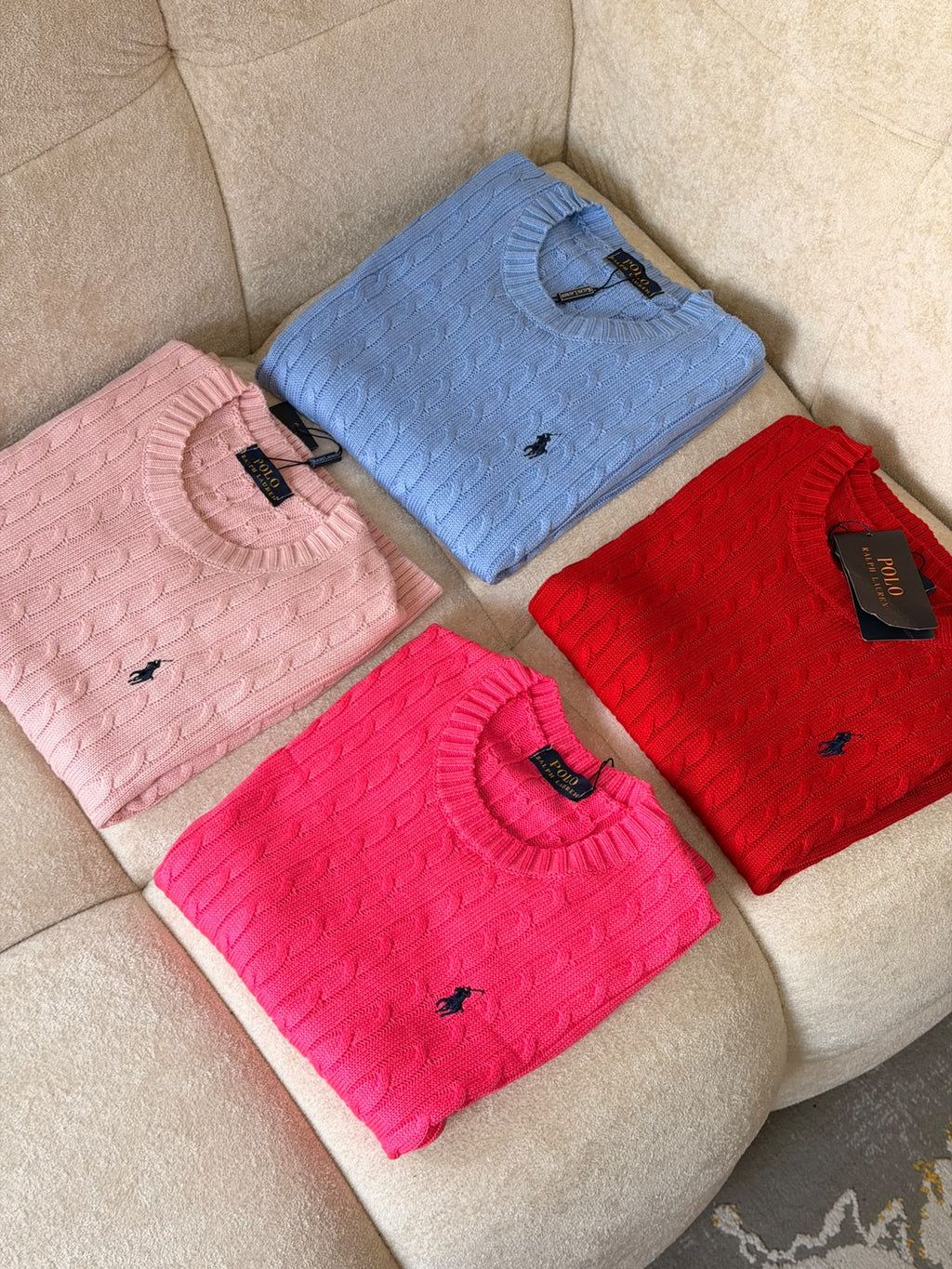 Polo Ralph Lauren Cable-Knit Short-Sleeve Sweater
