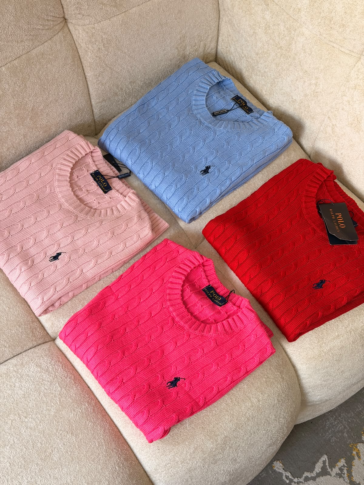 Polo Ralph Lauren Cable-Knit Short-Sleeve Sweater