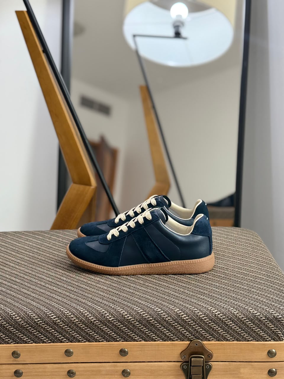 Maison Margiela Replica Calf & Lambskin Leather Sneakers