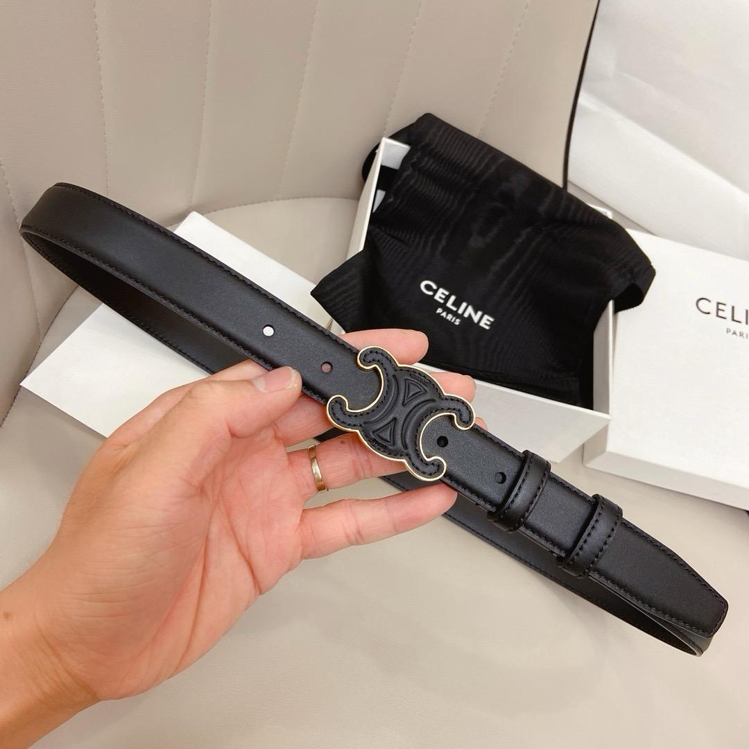 Celine Triomphe Leather Belt