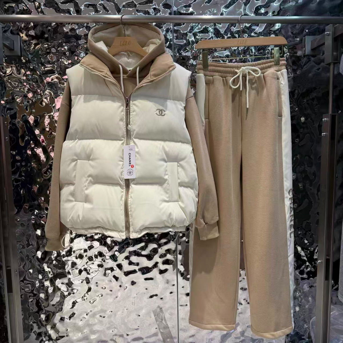 CHANEL Three-Piece Set with Reversible Vest