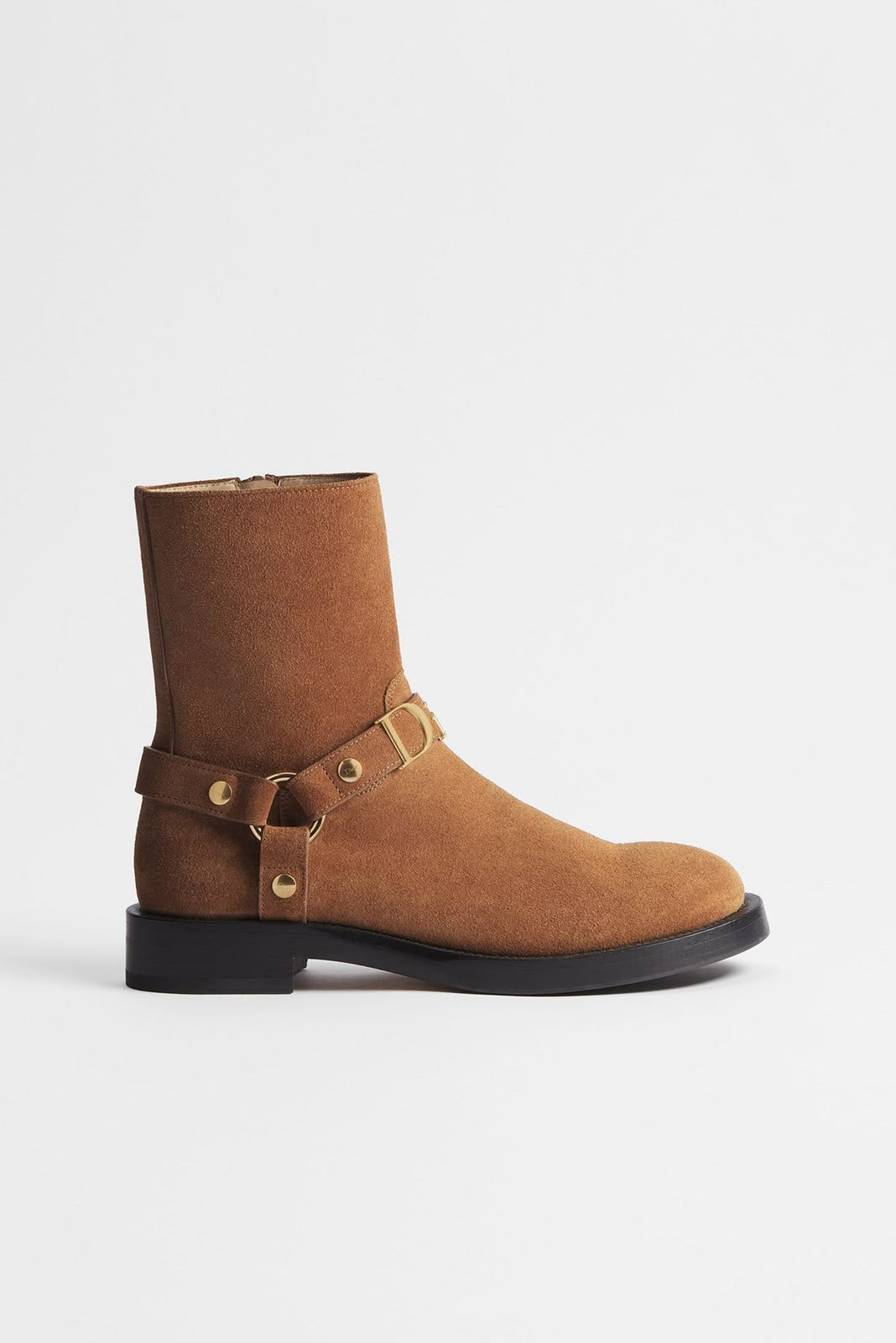 Dior Bolt Ankle Boot in Cognac Brown Suede Calfskin