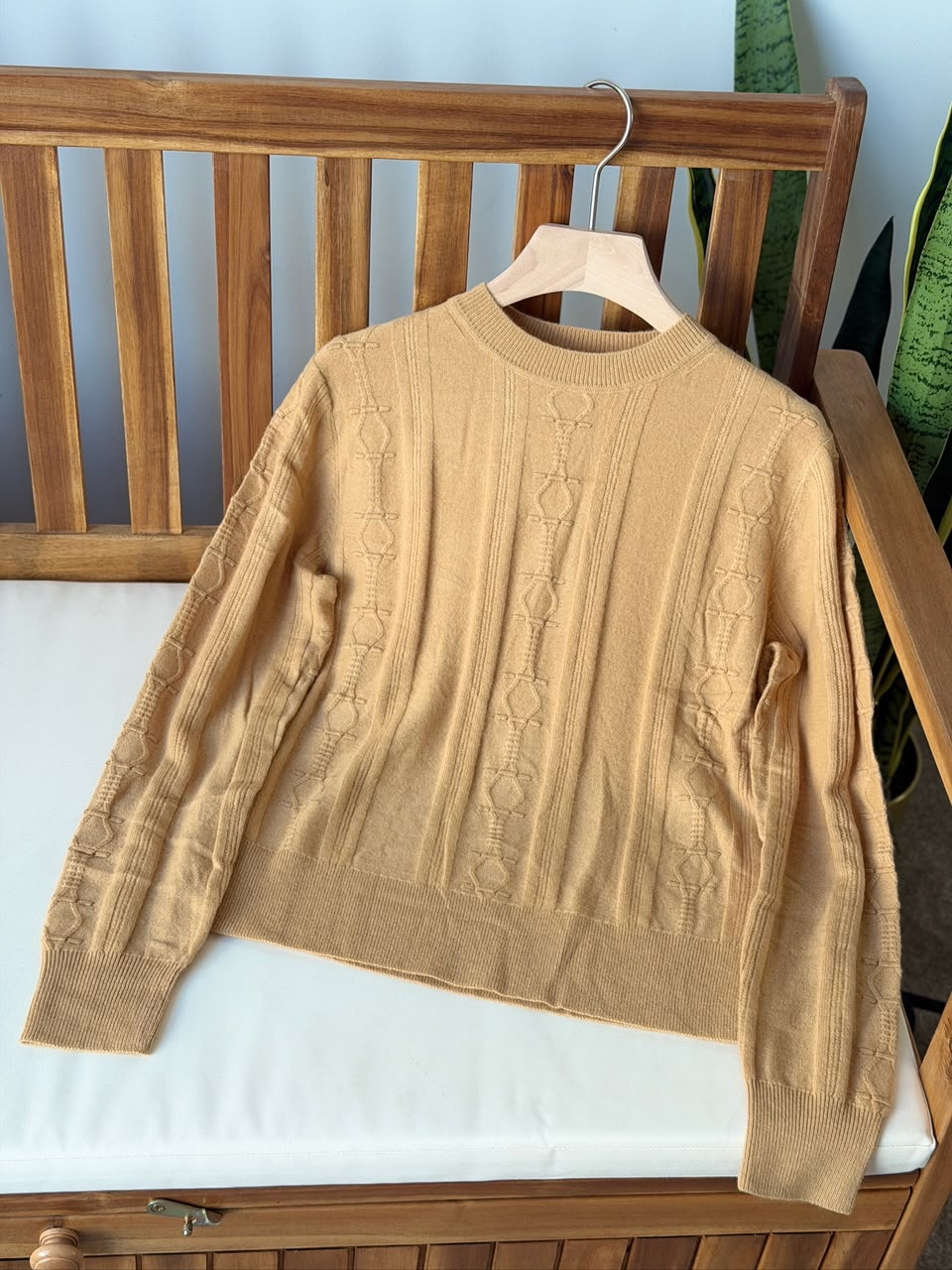 Hermès Cable-Knit Crewneck Sweater with Equestrian Motif