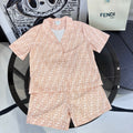 Fendi Kids Peach FF Shirt and Shorts Set