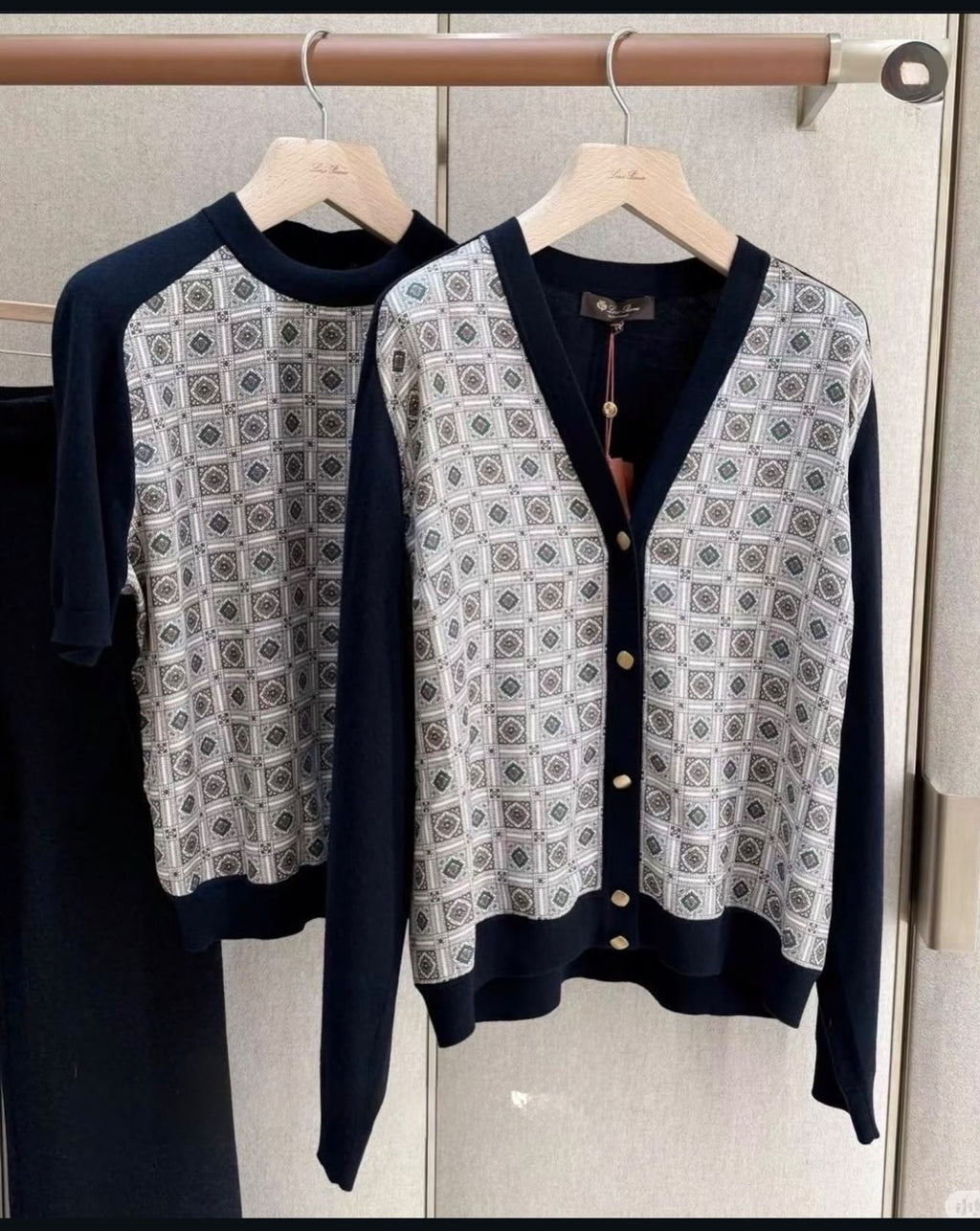 LORO PIANA Geometric Cardigan