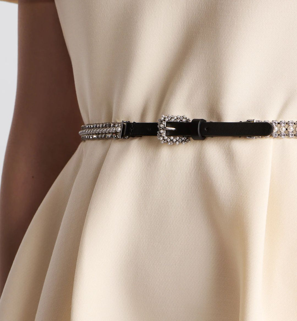 Dior Crystal Embellished Skinny Belt