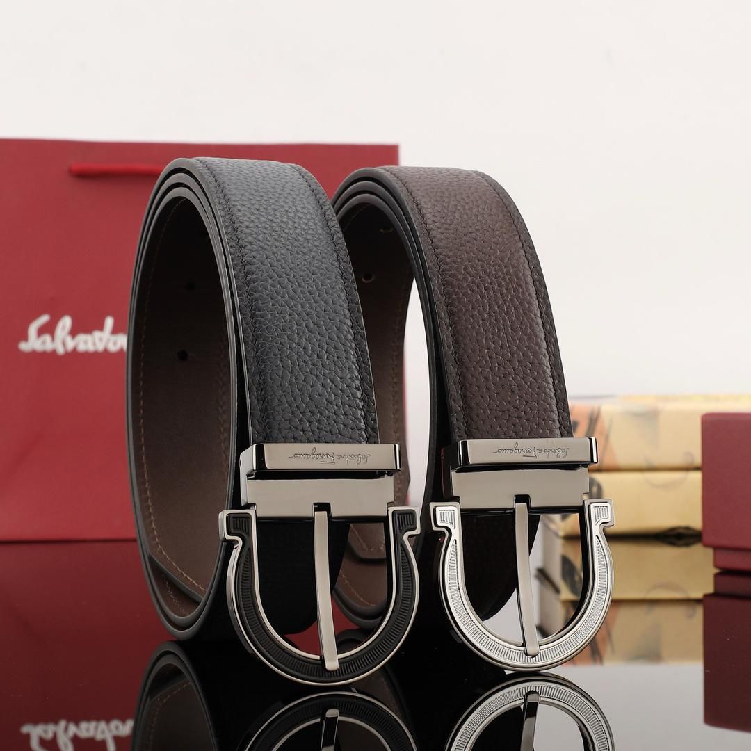 Salvatore Feragamo Gancini Reversible Leather Belt