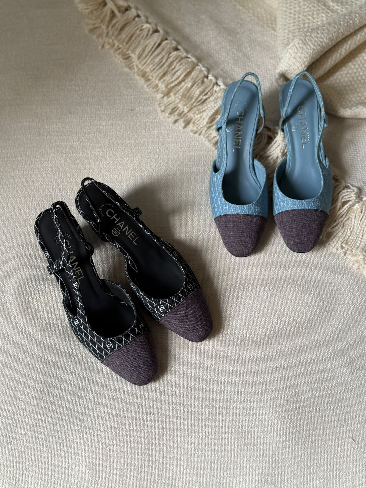 Chanel Tweed Slingback Pumps