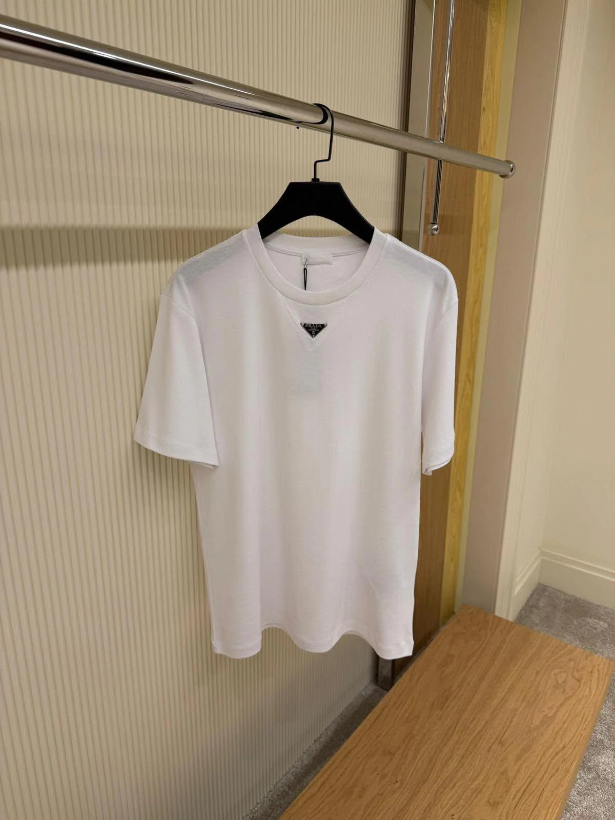 Prada Enamel triangle-logo Cotton T-shirt |
