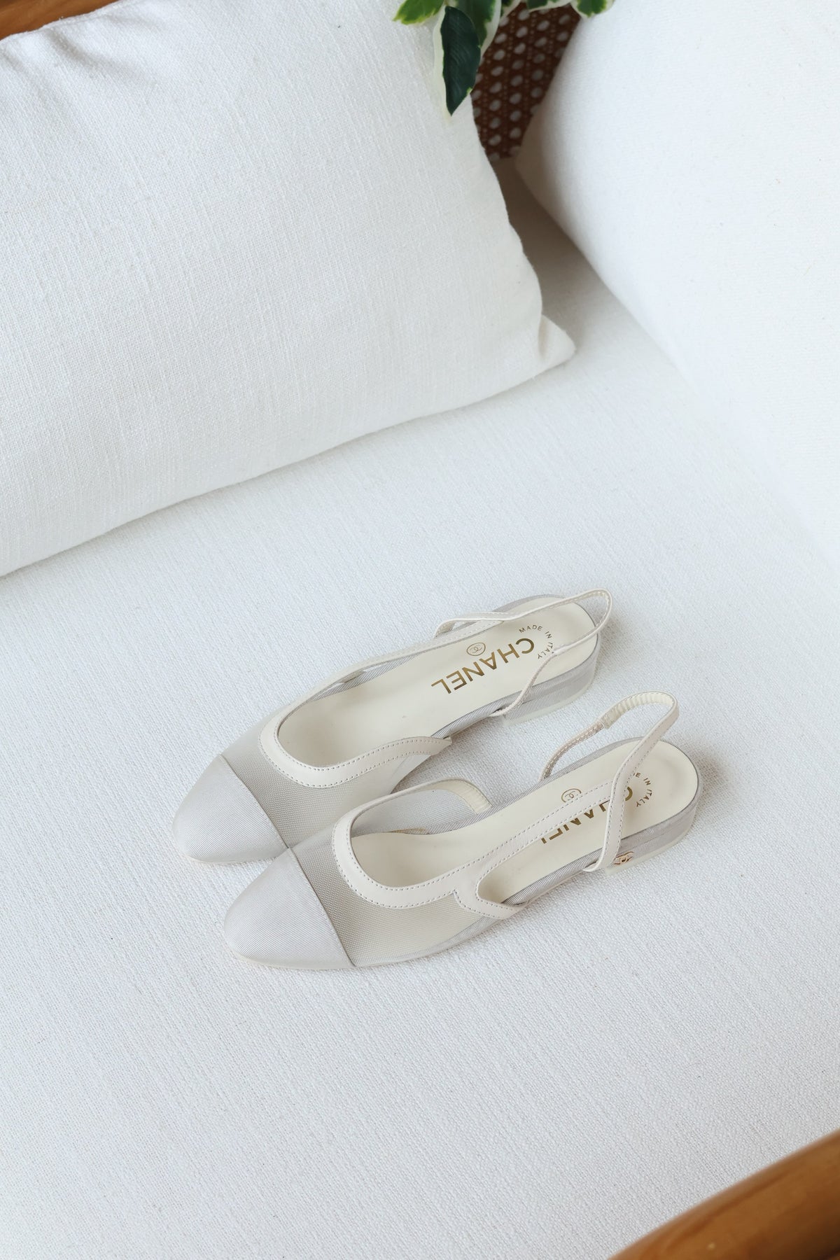 Chanel Slingback Cap-Toe Shoes
