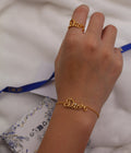Dior Gold Logo Ring & Bracelet Set
