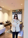 Chanel CC Logo Hooded Windbreaker Jacket