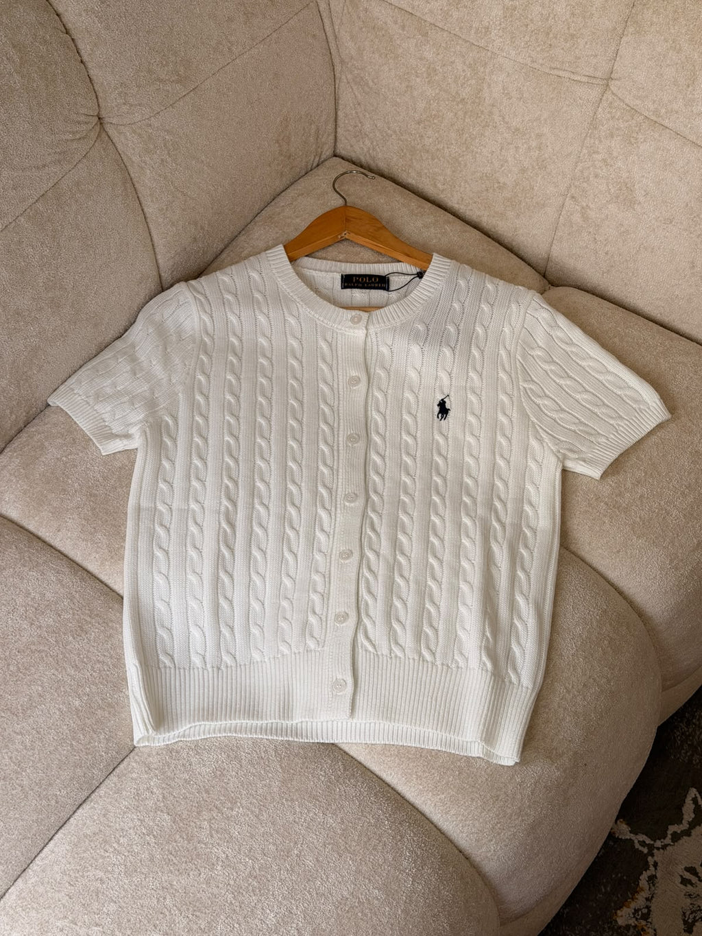 Polo Ralph Lauren Cable-Knit Short-Sleeve Cardigan —