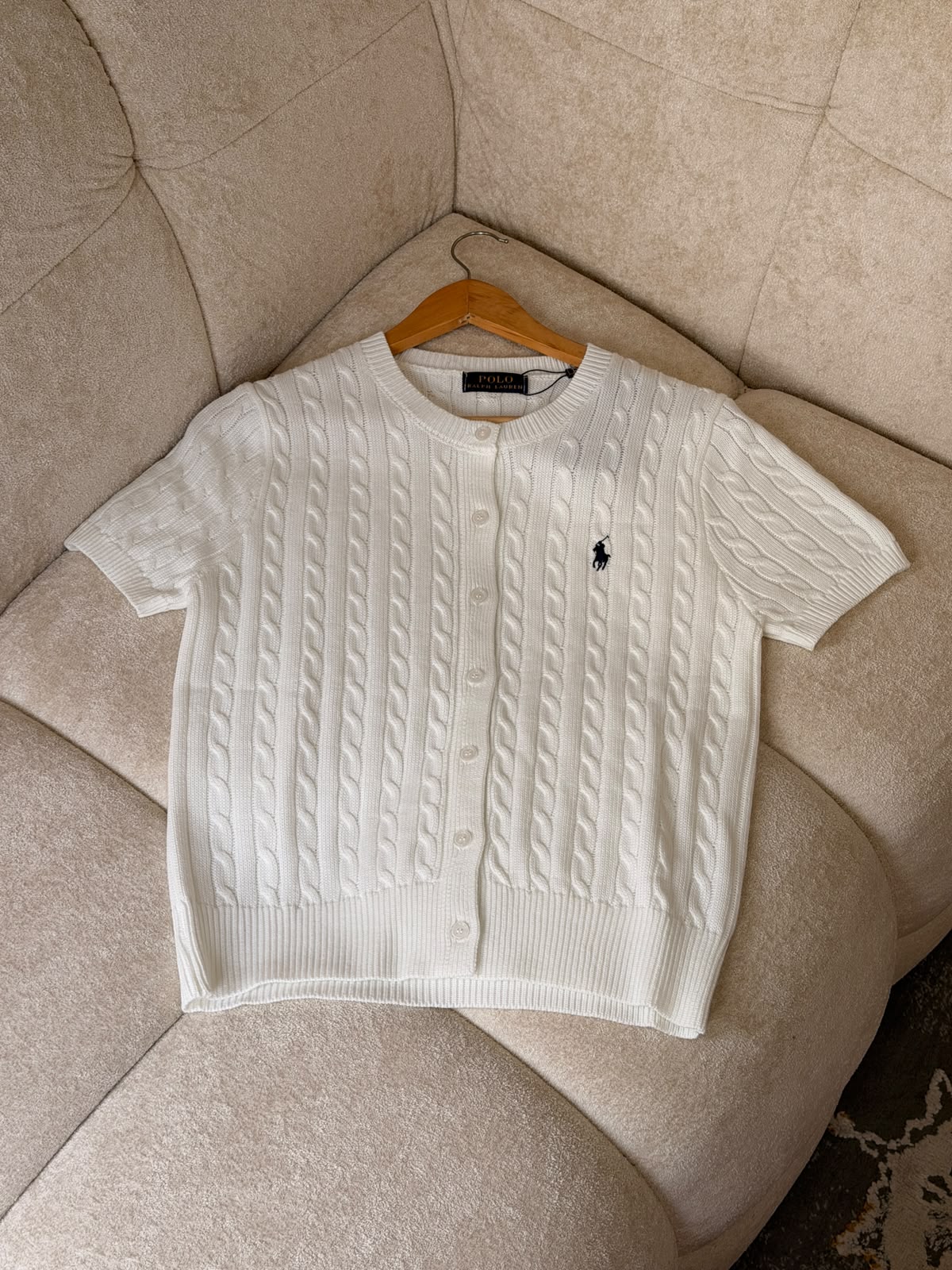 Polo Ralph Lauren Cable-Knit Short-Sleeve Cardigan —