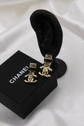 CHANEL – Gold CC Stud Earrings