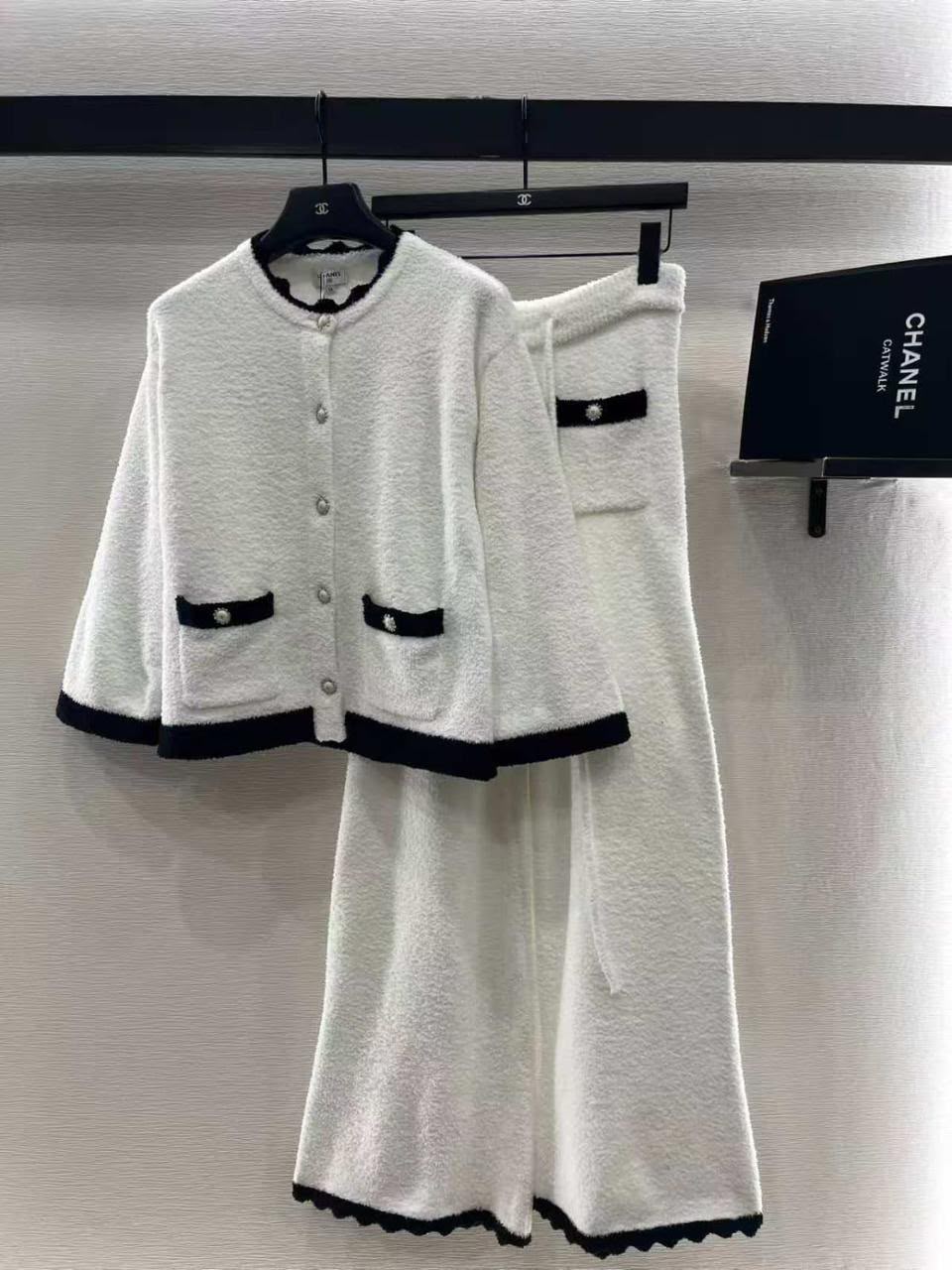 Chanel Knit Cardigan and Pants Set