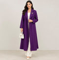 Max Mara Deep Purple Long Wool Coat