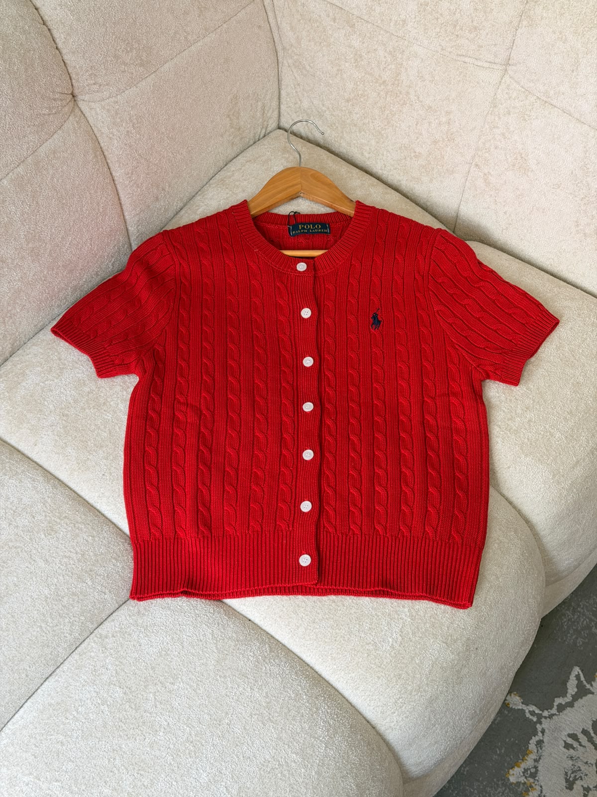Polo Ralph Lauren Cable-Knit Short-Sleeve Cardigan —