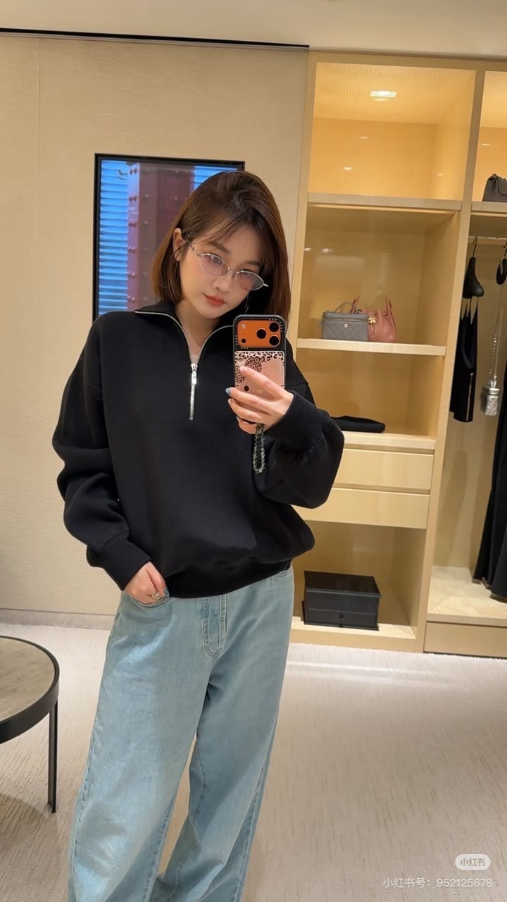 Chanel Quarter-Zip Knit Pullover Sweater
