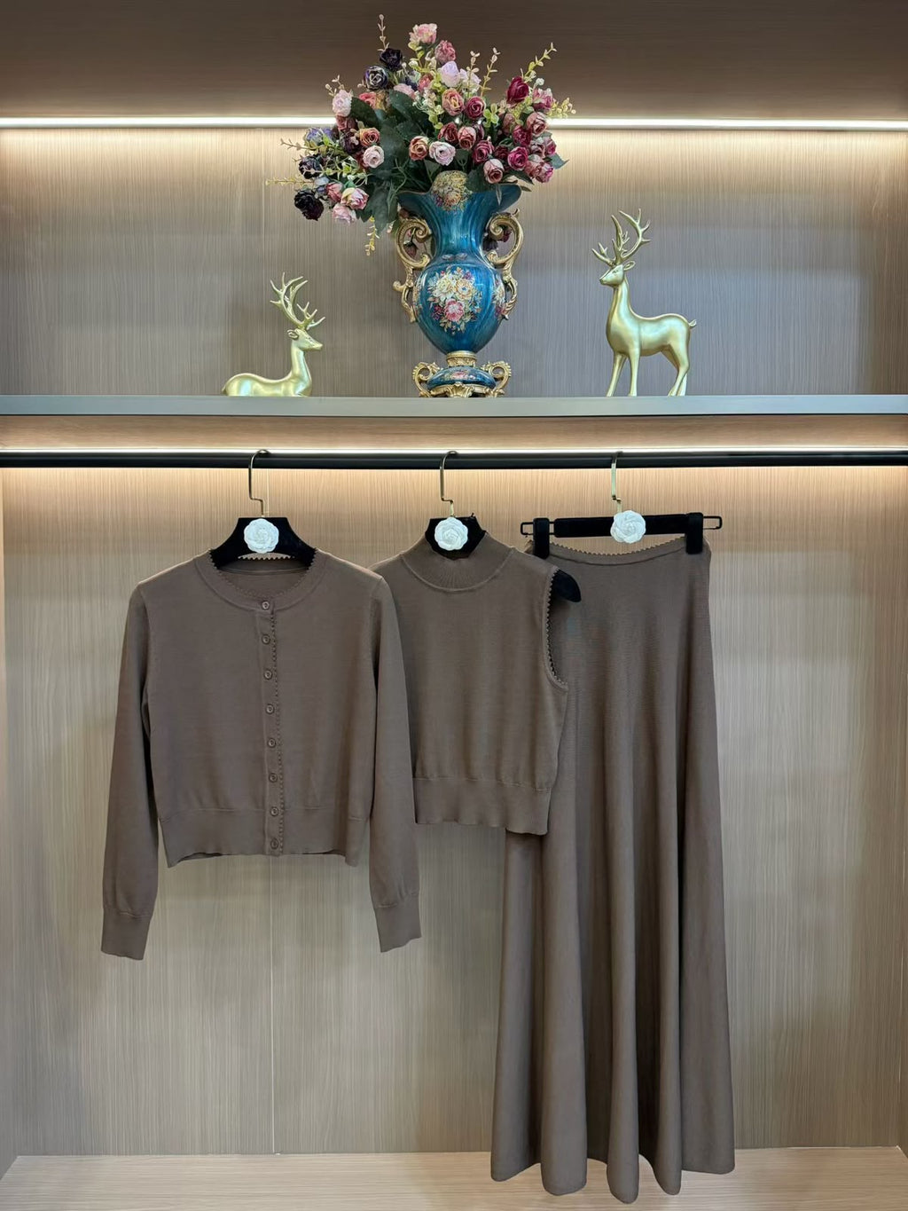Sandro Knit Three-Piece Outfit Set