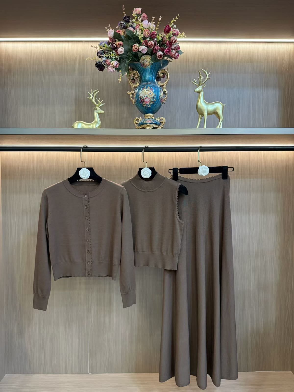 Sandro Knit Three-Piece Outfit Set