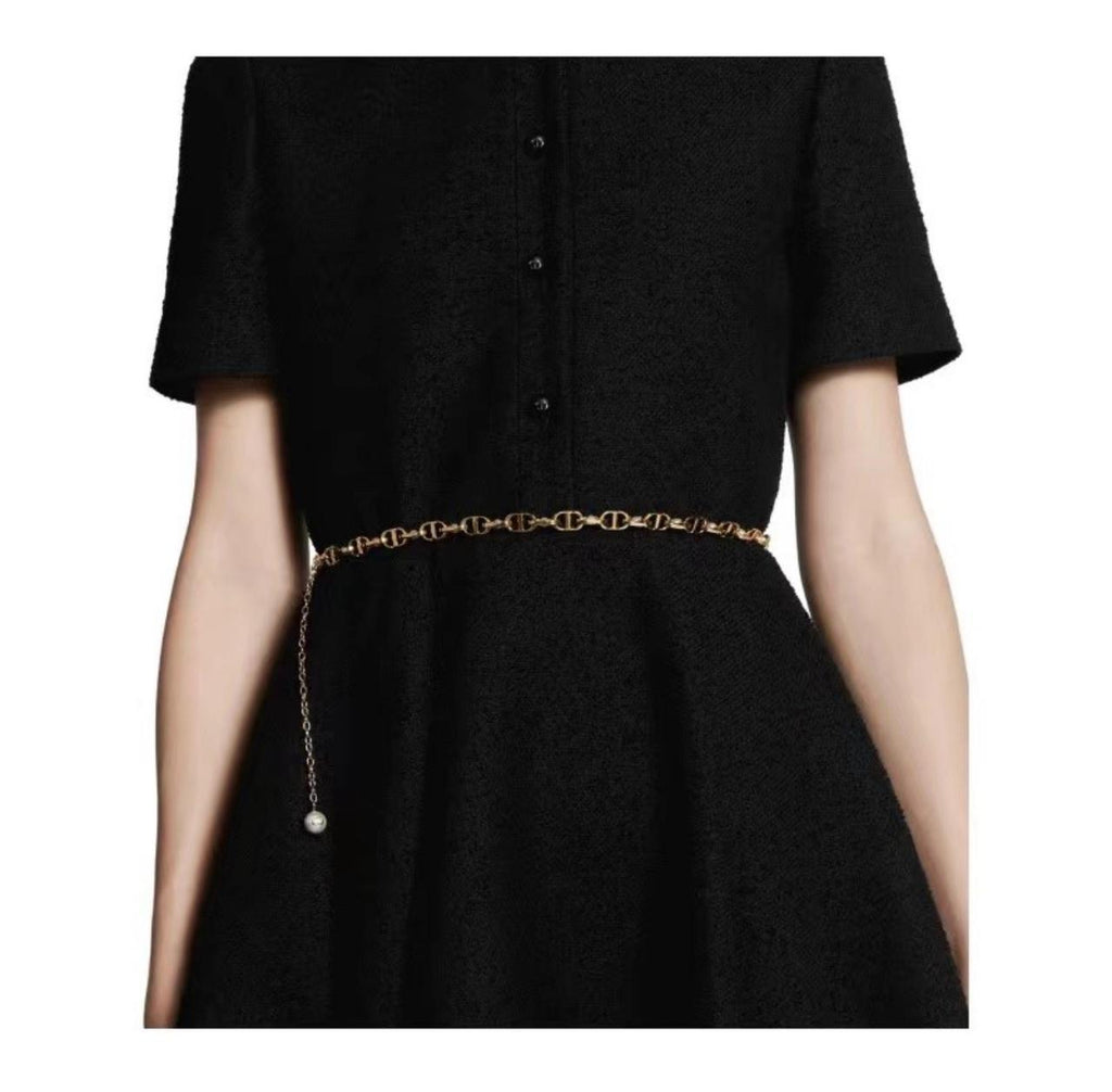 Dior CD Pearl Chain Belt
