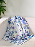 CHANEL Rectangular label collage Square Scarf
