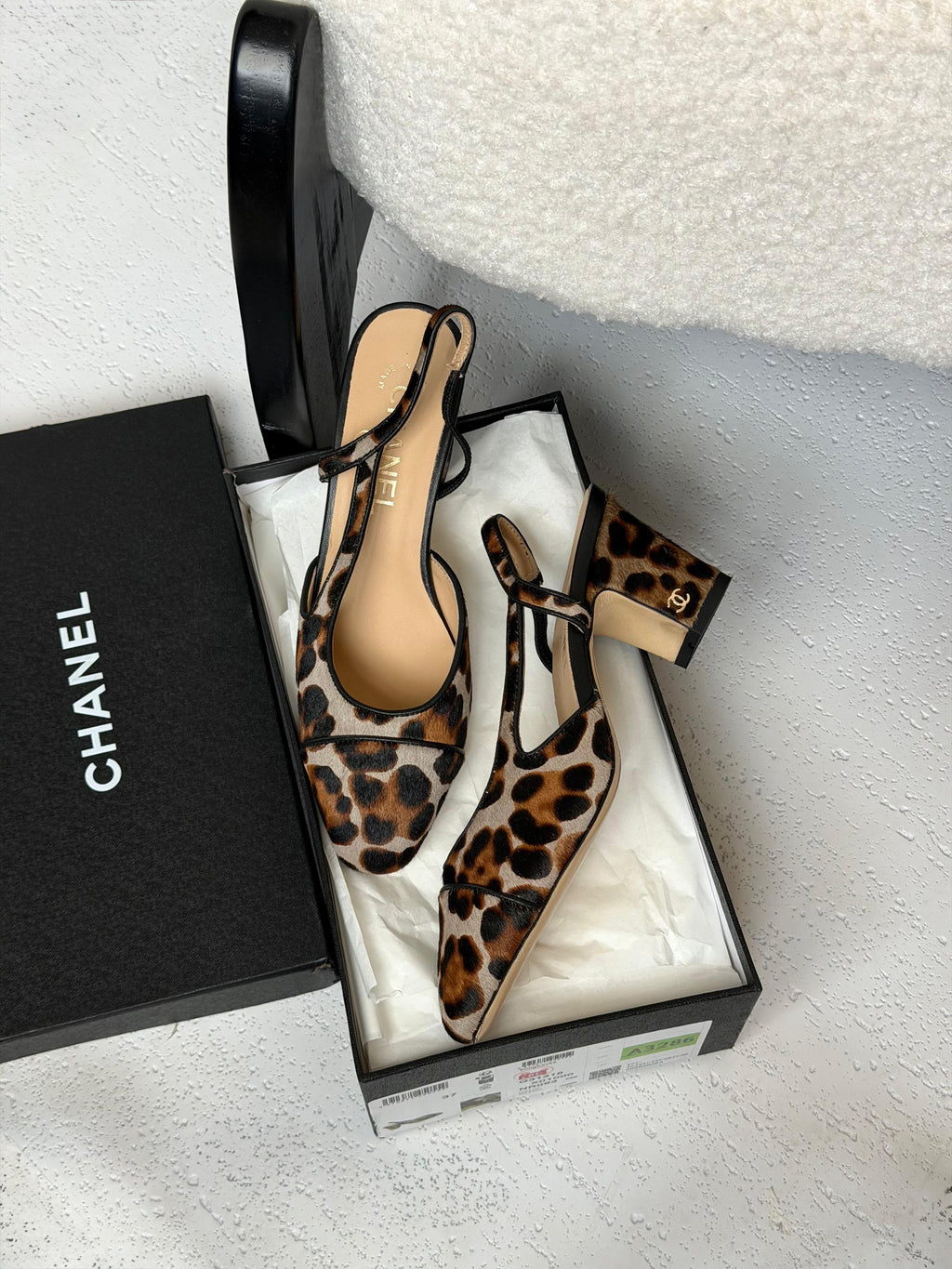 Chanel Metallic Tweed Slingback Pumps